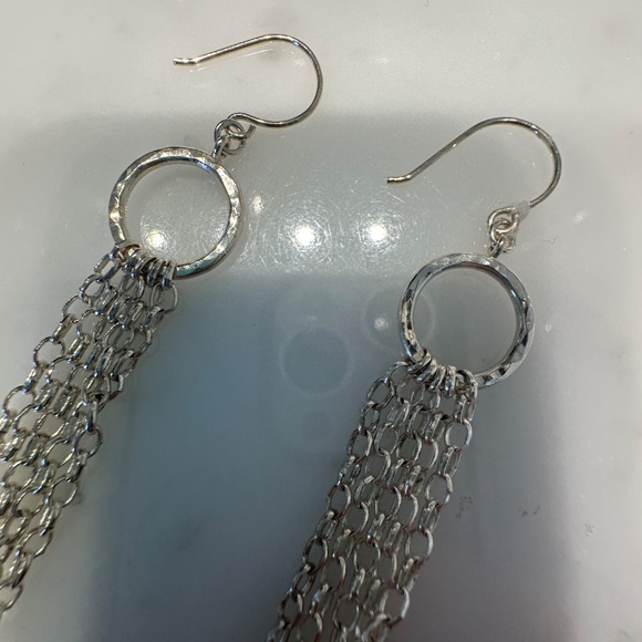 Long Silver Earrings - Picture 2 of 5